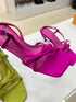 Bow Decor Multi Strap Slid On Heels